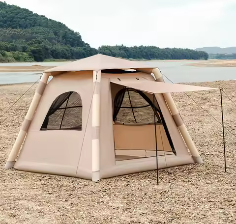 Large Camping Outdoor Air Tent for 4-5 People Air Shelter Dome Tent Family Hiking Inflatable One-tou