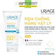 Uriage Bariesun Cream Minerale SPF50+ Sunscreen Is Pure Physical, Protecting Skin From The Sun 100mL