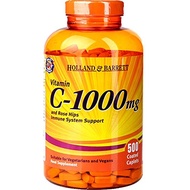 Holland & Barrett Vitamin C with Wild Rose HIPS 500 Caplets 1000mg