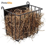 PETSOLA Rabbit Hay Feeding Station, Hay Feeder Stand, Less Wasted Cage Accessories, Grass Dispenser,