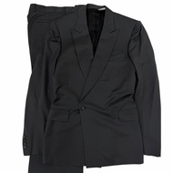 全新 □ Dior Homme Vintage 2001 100% 羊毛 Hedi Slimane 早期 Solitaire 系列單人西裝 炭灰色 46 碼 義大利製造 正品男裝