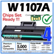 4x H*107A Toner Compatible to H* W1107A 107A Black W1107X for H* Laserjet 107A 107W MFP 135A 135W 13