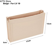 手提包内胆收纳袋ROSEGOODS Handbag Insert Bag Portable Organizer Felt Purse Liner Cosmetic Storage for LV 19