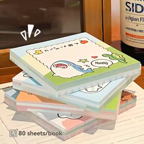 1/4 Books Cute Cartoon Sticky Note Book Gulu Small Animal Sticky Note Paper Student Stationery Hand