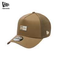 New Era 9FORTY A-Frame Trucker Box Logo Khaki Snapback Cap