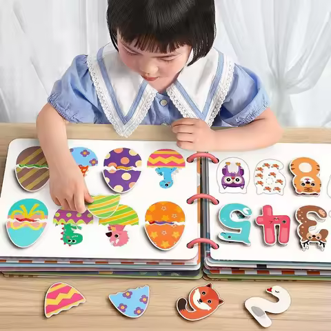 Montessori Busy Book for Kids Toddlers Educational Toys Baby Diy Paste Quiet Book Children Animals N
