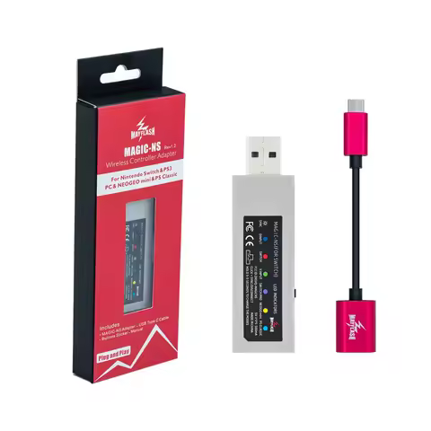 Mayflash MAGIC-NS Wireless Controller Adapter for Nintendo Switch/PC/NEOGEO MINI Compatible with PS4