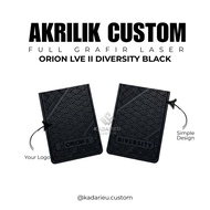 Black Diversity Motif Case with Orion Acrylic Battery Cover Full Engraving Laser Panel Custom Fridge