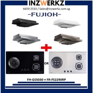 Fujioh Slim Cooker Hood Made in Japan 890mm FR-FS2290 RP + Fujioh 3 Burner Hob FH-GS5030SVGL Or FH-G