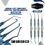 GT MED TOOLS Sinus Lift Elevation Kit - 4PC Dental Implant Surgery Instruments Set Stainless Steel C