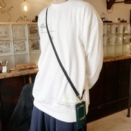 推薦給男士。時尚設計 適合日常使用的黑肩帶 (B) 可調節長度的智能手機寬肩帶