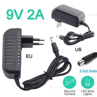 Power Adapter 9V 2A 5.5x2.5mm Power Supply EU US Adaptor AC 100V-240V Converter  MY9B