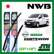 TAIHOAUTO NWB Wiper Blade Set Nissan Vanette NV200 22"+16" Wiper Vanette NV200 Wiper Blade Nissan NV