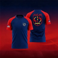 【 In Stock 】 2026 Baju VAT 69 Komando Black Fighter Microfiber Slimming T-shirt