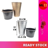 RG Plastic Flower Plant Pot Vase (Gold / Silver) Goldish Pasu Plastik Tinggi VS385