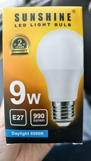 SUNSHINE 9W E27 LED燈泡 6500K