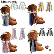 Limerencia Boot Bows - Lace Plaid Ribbon Set for Western Cowgirl Boots