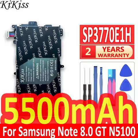 KiKiss Battery Tablet SP3770E1H For Samsung Note 8.0" GT-N5100 N5110 N5120 5500mAh