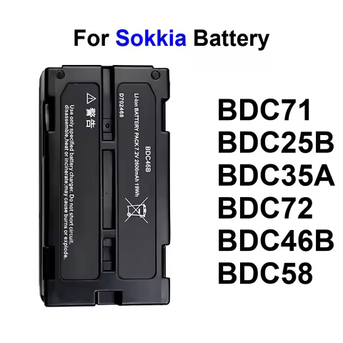 Battery BDC58 BDC71 BDC35A For GM52 Total Station For Sokkia 130R 3D Bdc-25 set030r set230r set330r 