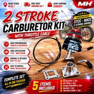 19mm 2 Stroke Carburator 37CC - 80CC Carburetor Air Filter with Throttle Cable Dirt Mini Bike ATV