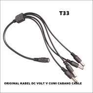 T33 DC CABLE V SQUID BRANCH CABLE CHARGER ADAPTOR 5.5 2.1 MM 4 PORT SOCKET SOCKET MALE FEMALE OUTPUT