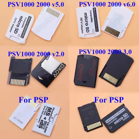 For PS Vita Memory TF Card Version 6.0 SD 2VITA Game Card Slot PSV 1000 2000 PSP Adapter 3.65 System