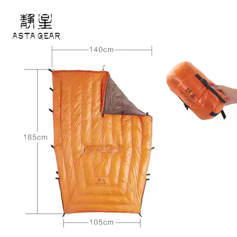 ASTA Outdoor Sleeping Bag, White Duck Down Quilt, 700FP, 260 Grams, 500 Grams