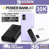 DOSEN Power Bank K7 Fast Charging Four USB Portable Digital Display Battery (PD66W/30000mA)