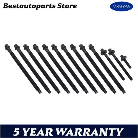 AUTO ENGINE PARTS Cylinder Head Bolts Set For BMW CITROEN DS MINI OPEL PEUGEOT 1.4L 1.6L L4 16V GAS 
