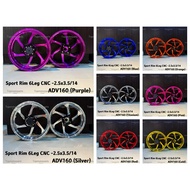 Sport Rim 6Leg CNC ESL ADV160 2.5x3.5/14 Orange /Pink /Purple /Blue /Silver /Titanium /Gold /Red