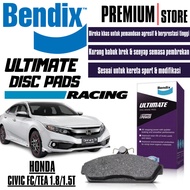 Bendix Ultimate+ Front And Rear Set Disc Pads - Honda Civic FC/TEA 1.8/1.5T 2016 DB1481 ULT+ DB2429 