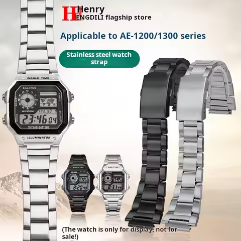 New metal Bracelet For Casio AE1200 Ae1300 A158 A-159 A169 A168 F91 small square stainless steel wat