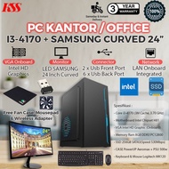 [New] Office Computer/PC Work Core i3+1TB HDD+24Inch Curved Samsung Monitor Guaranteed