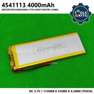 4541113 3000mAh 3.7V Lipo Rechargeable Battery Voice Recorder/Speaker/Dashcam/MP4/Keyboard/Tablet/Pa