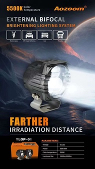 AOZOOM HIGH POWER EXTERNAL BIFOCAL FOG LAMP 100% ORIGINAL