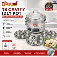 DIAMOND 18 Cavity Stainless Steel Idli Plate 7.5cm Idly Maker Tray Steamer Cooker Kitchen Pot