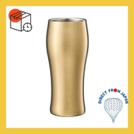 Doshisha Nomi gor Beer Tumbler 420ml Dishwasher compatible, Insulated Gold