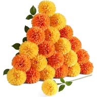 6.5CM Marigold Flowers Heads Bulk 2.56", Artificial Marigold Garland for Day of The Dead Decor Diwal