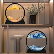 3D Glass Flowing Sand Painting Hourglass Moving Picture Art 3D