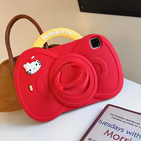Bowknot Hello Kitty iPad Case 9.7in Pro 11 Protective Case Bracket For Air 4 5 10.9in Mini 6 7 8.3in