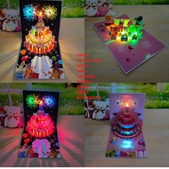 Creative Handmade Style Magnetic Control Blowable Candles Birthday Cake Music Ceremony Flower Bloomi