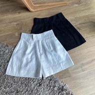 Quần short nữ Linen Premium cạp cao tôn dáng ống rộng dáng váy trẻ trung SLINEN có 3 màu lựa chọn (Đ