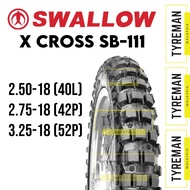 TAYAR MOTOSIKAL Swallow X-Cross SB-111 80/90-18 90/90-18 TT Tyre (KLX, OFFROAD, SCRAMBLER DIRT BIKE CROSS)