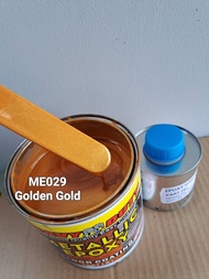 ME029 GOLDEN GOLD ( Metallic Epoxy Paint ) 1L METALLIC EPOXY FLOOR PAINT [ HEAVY DUTY ] PROTECTIVE &amp; COATING Tiles &amp; Floor Paint / WP