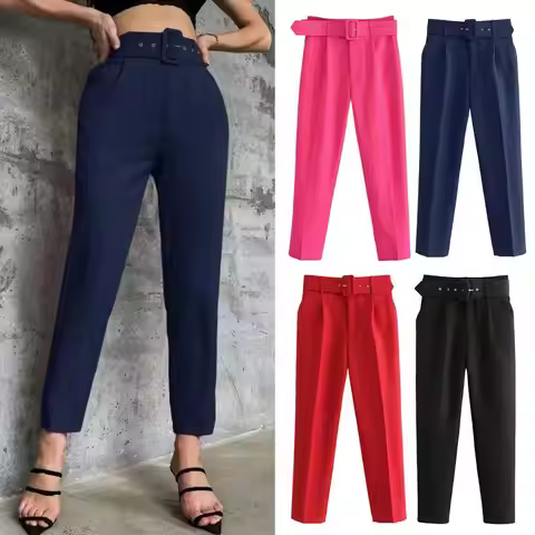 Women Pants High waist Trousers Office Wear for Women Professional Autumn Cropped Pants Office outfi
