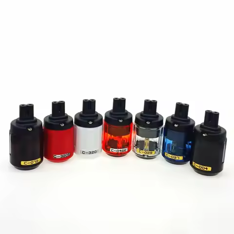 HIFI Oyaide Rhodium Plated Gold Plating Copper Connector, 8IEC C7 Mains Power Plug C-079 C-037 C-004