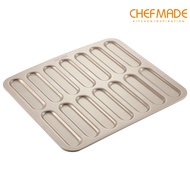 CHEFMADE Non-stick Lightning Eclair Mould Golden Puff Mold Finger Biscuit Long Strip Bakeware WK9172