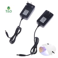 T&O 24V 1.5A Power Supply Adapter Charger 36W EU Plug AC 100-240V for UV LED Light Lamp Nail Dryer