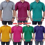 Atasan Kaos Kerah Polo Polos Pria Lengan Pendek / Kaos Kerah Wangky Polos Bapak-bapak ada saku Kanto