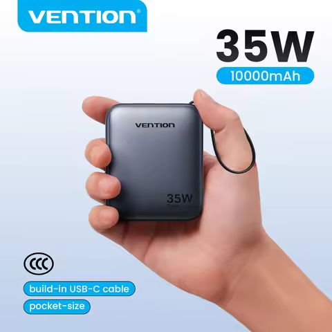 Vention CCC 10000mAh 35W Power Bank Fast Charge Portable Mini 3C PowerBank for iPhone 17 Xiaomi Exte